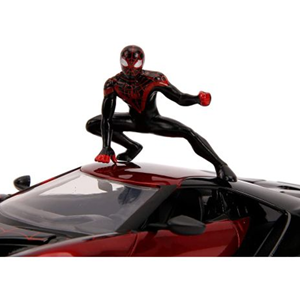 اسباب بازی ماشین فلزی فورد مدل GT و فیگور مایلز مورالز Miles Morales Figure با مقیاس 1:24_اسباب بازی
